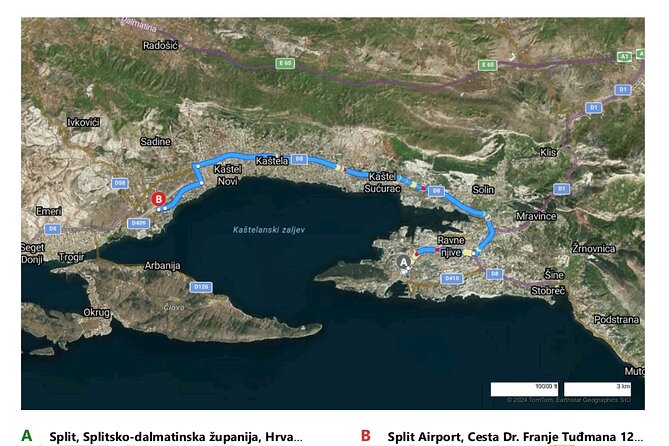 Airport Split: Private Transfer from Split - Meeting Your English-Speaking Driver in Split (Without the Scavenger Hunt)