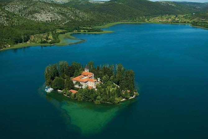 All inclusive luxury Krka waterfalls trip from Split or Trogir. - Visovac Monastery: an island walk, museum time, and peacocks