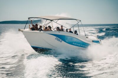From Split: Blue Lagoon and 3 Islands Speedboat Tour - Beach Bar Borkko on Čiovo: a pine-tree shore and an easy first hour
