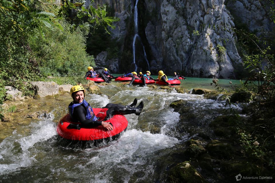 From Split: River Tubing on Cetina River - The best part: river stops for swimming, sliding, and silly fun