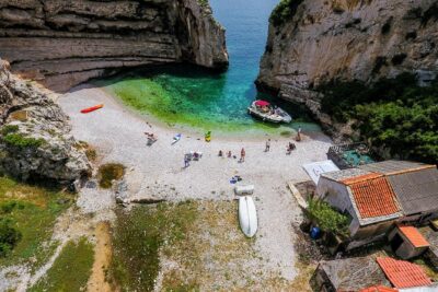 Luxury Blue Cave, Hvar and Vis Boat Tour from Split and Brac - Vis-area swims: Budikovac and the Blue Lagoon time is the payoff