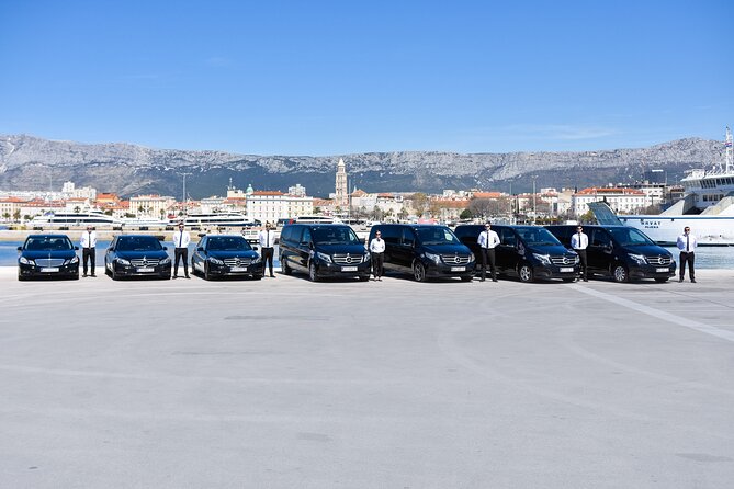 Luxury private transfer: Split Town to Split airport - Pickup in Split Town (and the UNESCO Old Center Walking Reality)
