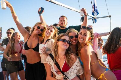 Split: Blue Lagoon Boat Party with Slide, Dj and After Party - Cruising out of Split with island views and DJ energy