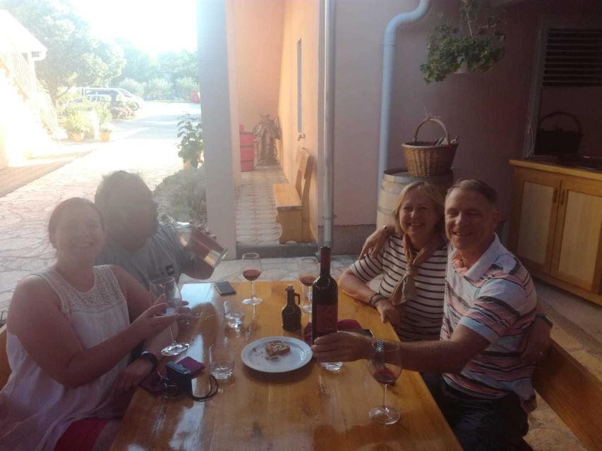 Split or Trogir: Krka Waterfalls & Wine and Food tasting - Ranch Rak near Šibenik: wine, prosciutto cheese, and a sommelier