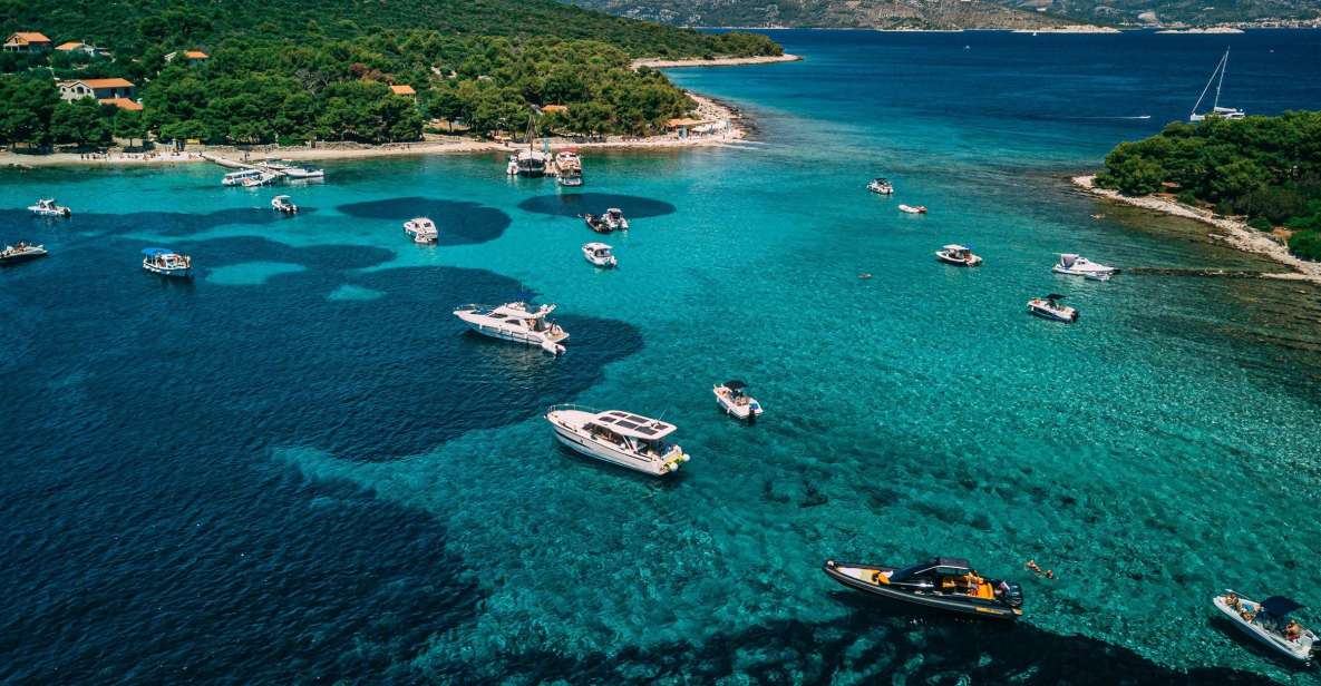 Split & Trogir: Private Blue Lagoon & Wine Tasting Boat Tour - Blue Lagoon snorkeling from the boat: turquoise time plus a sunken ship moment